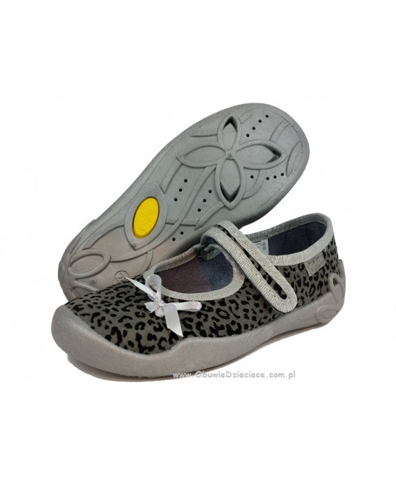 1-114X197 BLANCA szare w panterke balerinki czółenka dziewczęce kapcie-buciki obuwie dziecięce  Befado  25-30