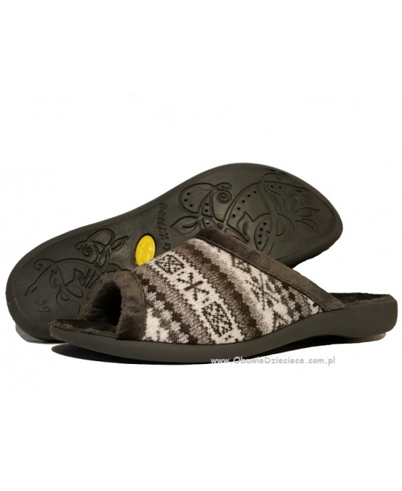61-254D037 szare  klapki damskie VIKI B-RELAX BEFADO