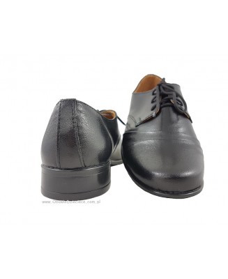 3-KMK 83D MAT czarne matowe  sznurowane wizytowe komunijne chłopięce męskie wkladki skórzane KMK  37-40