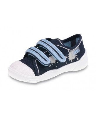 02-907P087 MAXI granatowe półtrampki na rzepy obuwie wczesnodziecięce Befado  20-25