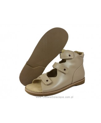 8-B-26bz D BAJBUT beżowe buty sandałki trzewiki kapcie ortopedyczne profilaktyczne dziecięce 35-39  Bajbut