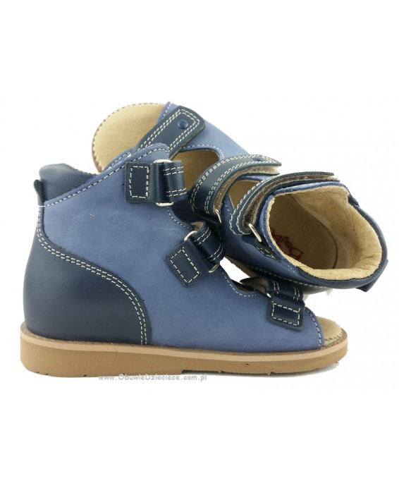 8-B-26grjn BAJBUT GRANAT JEANS sandałki : WKŁADKI SKÓRZANE ORTO SUPINUJĄCE : buty trzewiki kapcie ortopedyczne profilaktyczne dz