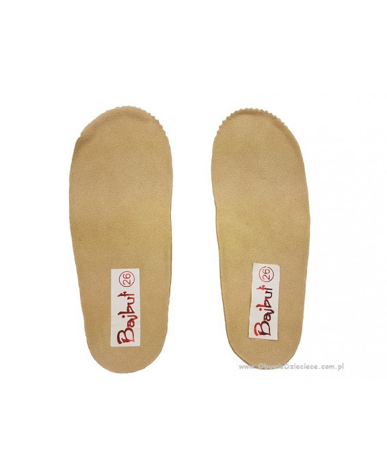 8-B-26grjn BAJBUT GRANAT JEANS sandałki : WKŁADKI SKÓRZANE ORTO SUPINUJĄCE : buty trzewiki kapcie ortopedyczne profilaktyczne dz