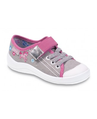 1-251X073 Tim różowe półtrampki na rzep kapcie buciki obuwie dziecięce buty Befado 25-30