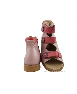 8-B-26jrż BAJBUT jasno różowe buty sandałki trzewiki kapcie ortopedyczne profilaktyczne dziecięce 19-34  Bajbut