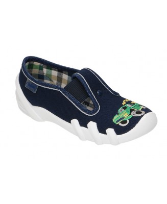 1-290X151 SKATE granatowe z autem kapcie buciki obuwie dziecięce przedszkolne szkolne  Befado Skate