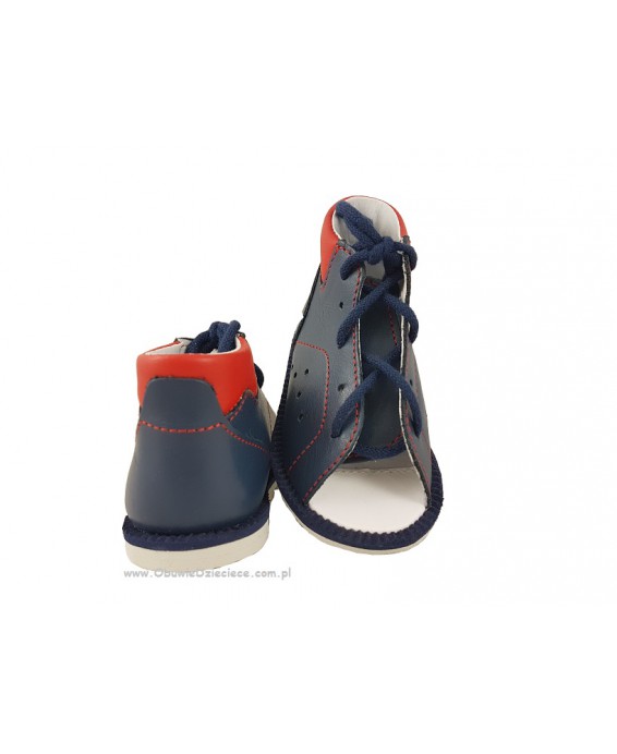 8-BP38MA/0 KUBA GRANAT CZERWONE kapcie sandałki obuwie profilaktyczne wcz.dzieciece 18-23 buty Postęp