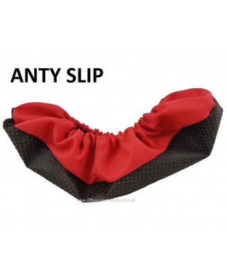 10-102/1AP  CZERWONE ANTYPOŚLIZGOWE ochraniacze na buty, wielorazowe ortalionowe obuwie ochronne obuwie muzealne, ochronniki, po