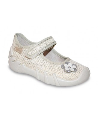 0-109P163 SPEEDY ZŁOTE z kokardką kapcie buciki czółenka obuwie dziecięce poniemowlęce Befado  18-26