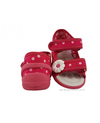 0-13-112NP AMARANT KROPKI : WKŁADKI PROFILOWANE : sandałki kapcie obuwie wcz.dziecięce buty Renbut  19-27