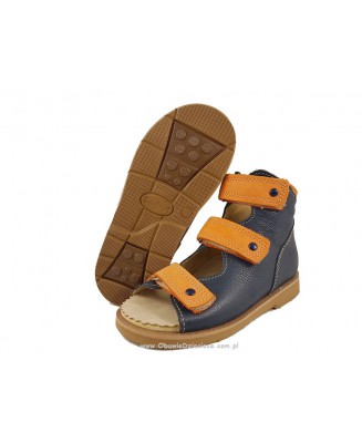 8-B-26grpom BAJBUT GRANAT POMARAŃCZ sandały : WKŁADKI SKÓRZANE ORTO SUPINUJĄCE : trzewiki kapcie ortopedyczne profilaktyczne dzi