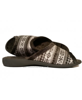 61-254D037 szare  klapki damskie VIKI B-RELAX BEFADO