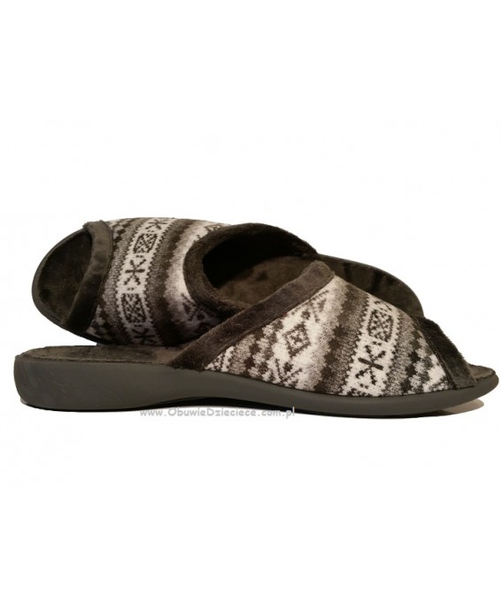 61-254D037 szare  klapki damskie VIKI B-RELAX BEFADO