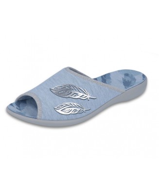 61-254D097 J.NIEBIESKIE klapki kapcie laczki damskie VIKI B-RELAX BEFADO