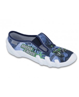 1-290Y170 SKATE GRANATOWE moto cross kapcie :: MIĘKKIE WKŁADKI SOFT-B system :: buciki obuwie dziecięce szkolne Befado  31-36