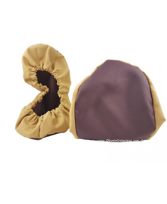 10-102/1 BEŻOWO BORDOWE ochraniacze na buty, wielorazowe ortalionowe obuwie ochronne obuwie muzealne, do żłobka, przedszkola, sz