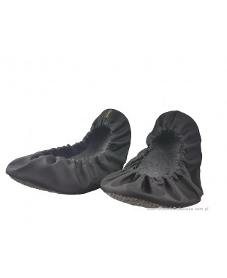 10-102/1APBZ CZARNE ANTYPOŚLIZGOWE ochraniacze na buty, wielorazowe ortalionowe obuwie ochronne obuwie muzealne, ochronniki, pok