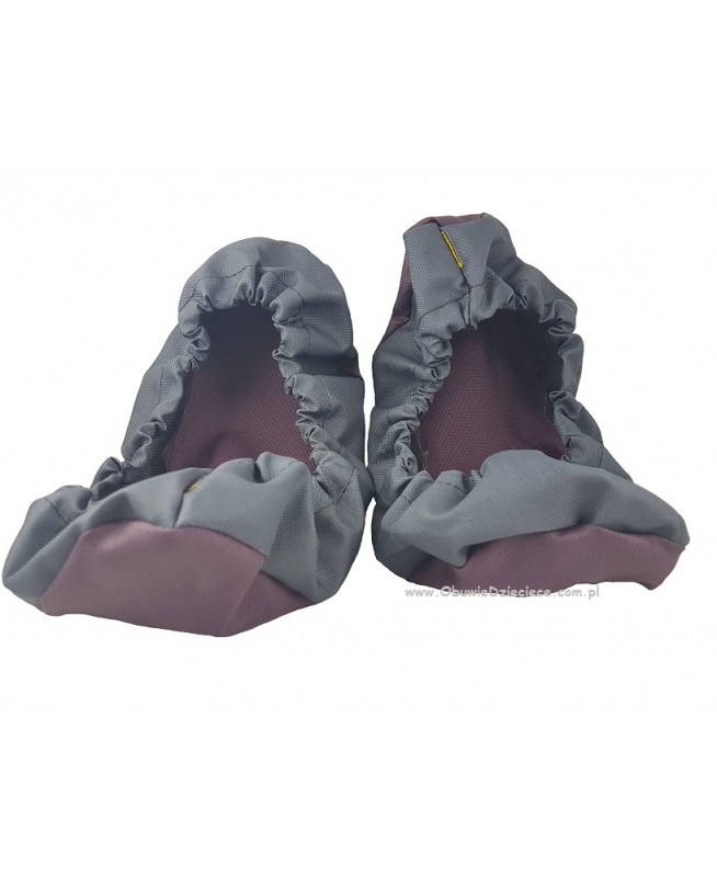 10-102/1 SZARO BORDOWE ochraniacze na buty, wielorazowe ortalionowe obuwie ochronne obuwie muzealne, do żłobka, przedszkola, szk