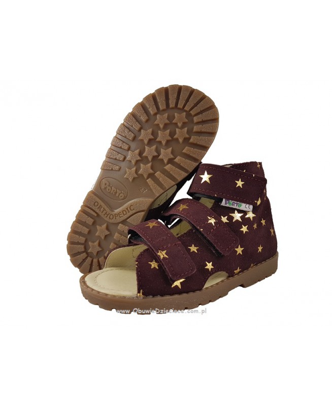 8-1210-55 BORDO GWIAZDKA MRUGAŁA PORTO WKŁADKI PROFILOWANE buty sandałki kapcie profilaktyczno korekcyjne przedszk. 26-30  Mruga