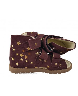 8-1210-55 BORDO GWIAZDKA MRUGAŁA PORTO WKŁADKI PROFILOWANE buty sandałki kapcie profilaktyczno korekcyjne przedszk. 26-30  Mruga