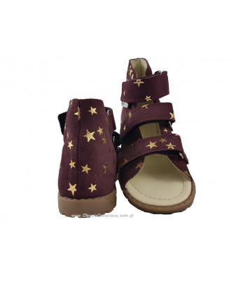 8-1310-55 BORDO GWIAZDKA WKŁADKI PROFILOWANE MRUGAŁA PORTO buty sandałki kapcie profilaktyczno korekcyjne przedszk. 31-35 Mrugał