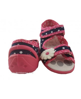 20-33-378PL GRANAT KROPKI  : WKŁADKI PROFILOWANE : sandałki, sandały profilaktyczne  kapcie obuwie dziecięce Renbut  26-30