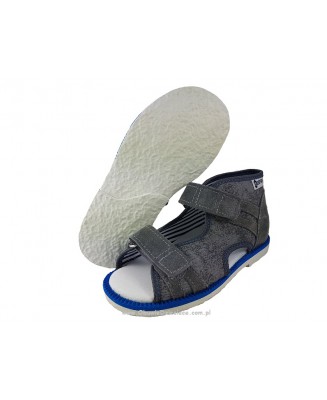 8-33-BS191 MAJA POPIEL MAZANY :WKŁADKI PROFILOWANE:  ortopedyczne profilaktyczne kapcie sandałki dziecięce przedszk. 26-33 buty 