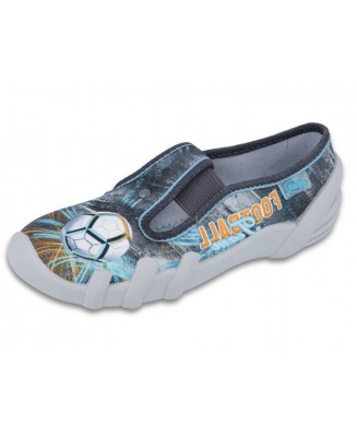 1-290X179 SKATE SZARO TURKUSOWE z piłką kapcie buciki obuwie dziecięce przedszkolne szkolne  Befado Skate