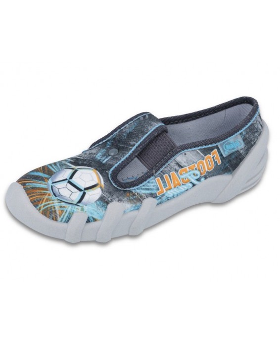 1-290X179 SKATE SZARO TURKUSOWE z piłką kapcie buciki obuwie dziecięce przedszkolne szkolne  Befado Skate