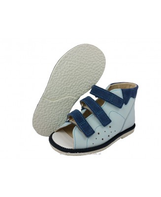 8-BP38MP/0 MIGOTKA BŁĘKIT j.niebieskie granat kapcie sandałki obuwie profilaktyczne wcz.dzieciece 21-23 buty Postęp