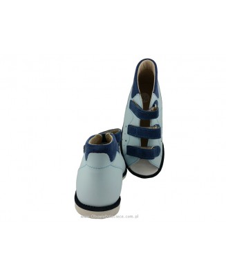 8-BP38MP/0 MIGOTKA BŁĘKIT j.niebieskie granat kapcie sandałki obuwie profilaktyczne wcz.dzieciece 21-23 buty Postęp