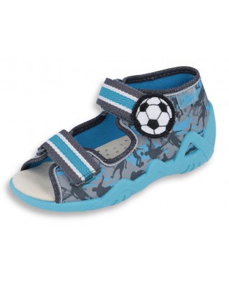 01-350P001 SNAKE NIEB.SZARE piłka nożna :: WKŁADKI SKÓRZANE :: sandalki kapcie  buciki obuwie dziecięce sandały wcz.dziecięce bu