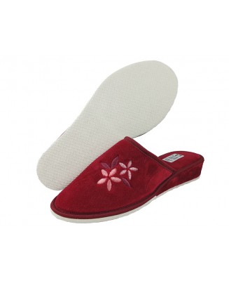 6-PDALza CZERWONE kapcie pantofle papucie aksamitne dziewczęce damskie Bisbut