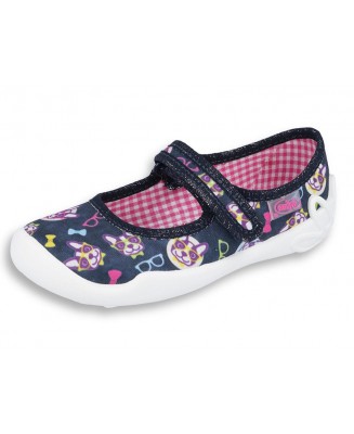 1-114X359 BLANCA GRANAT w pieski :: balerinki czółenka dziewczęce kapcie-buciki obuwie dziecięce  Befado 25-30