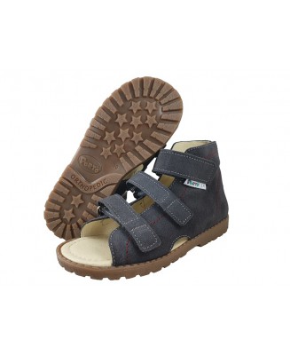 8-1210-88 CIEMNY POPIEL MRUGAŁA PORTO WKŁADKI PROFILOWANE buty sandałki kapcie profilaktyczne przedszk. 26-30  Mrugała