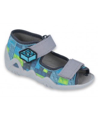 01-250P093 SNAKE NIEBIESKO SZARE klocki :: sandalki kapcie buciki sandały obuwie dziecięce wcz.dziecięce buty Befado Snake