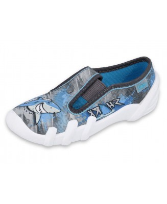 1-290X205 SKATE NIEBIESKO SZARE rekin SHARK :: kapcie buciki obuwie dziecięce przedszkolne szkolne  Befado Skate