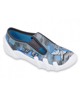 1-290X205 SKATE NIEBIESKO SZARE rekin SHARK :: kapcie buciki obuwie dziecięce przedszkolne szkolne  Befado Skate
