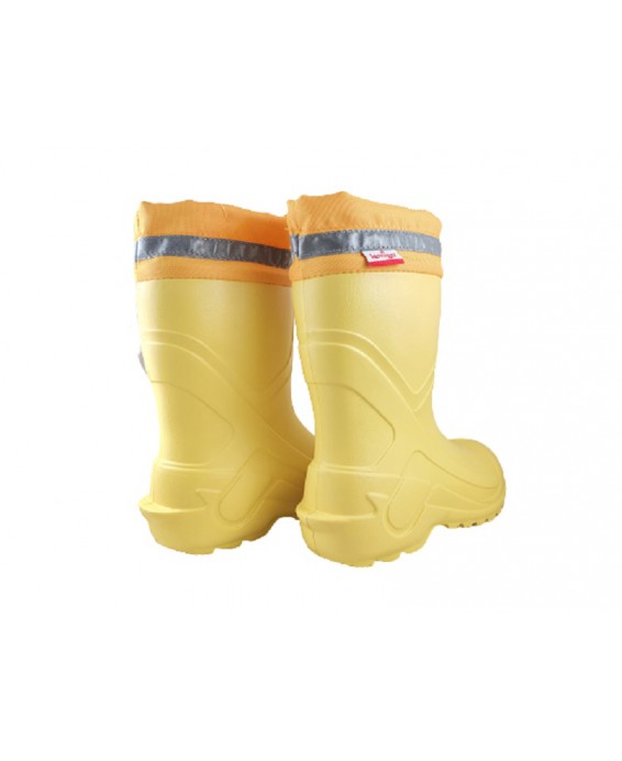 L762 CAMP ŻÓŁTY JASNY superlekkie piankowe EVA  kalosze dziecięce Lemigo  22-36
