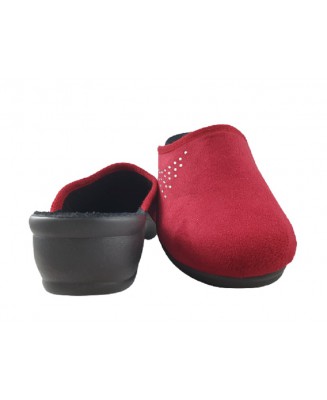 62-BJ119 BORDEAUX BORDOWE z diamencikami : kapcie-klapki profilaktyczne damskie Inblu Anatomico ANTI SHOC