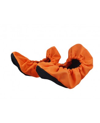 10-102/1 POMARAŃCZOWO  CZARNE bisbut ochraniacze na buty, wielorazowe ortalionowe obuwie ochronne obuwie muzealne, ochronniki, p