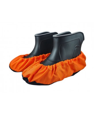 10-102/1 POMARAŃCZOWO  CZARNE bisbut ochraniacze na buty, wielorazowe ortalionowe obuwie ochronne obuwie muzealne, ochronniki, p