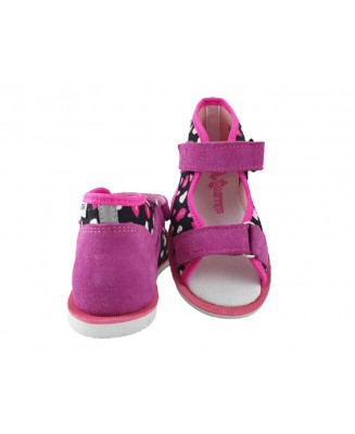 8-33-BS191 MAJA GRANAT USTA :WKŁADKI PROFILOWANE: ortopedyczne profilaktyczne kapcie sandałki dziecięce przedszk. 26-33 buty Pos