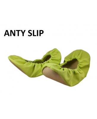 10-102/1APG LIMONKOWE ANTYPOŚLIZGOWE solidne ochraniacze na buty, wielorazowe ortalionowe obuwie ochronne, obuwie muzealne, ochr