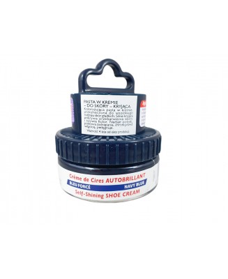 13-PC19 PALC KREM GRANATOWY do obuwia, Navy Blue Shoe Cream słoik z aplikatorem i gąbką 50ml - granatowa pasta woskowa koloryzuj