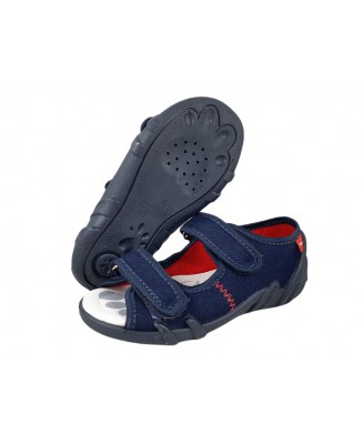 20-33-378P GRANAT ZYGZAK czerwony : WKŁADKI PROFILOWANE : sandałki - sandały profilaktyczne  - kapcie obuwie dziecięce Renbut  2