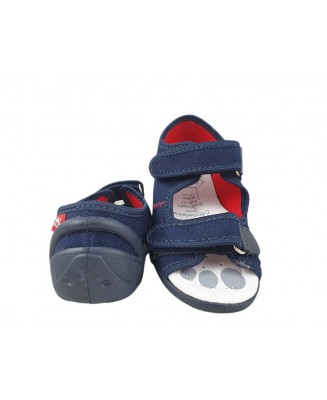 20-33-378P GRANAT ZYGZAK czerwony : WKŁADKI PROFILOWANE : sandałki - sandały profilaktyczne  - kapcie obuwie dziecięce Renbut  2