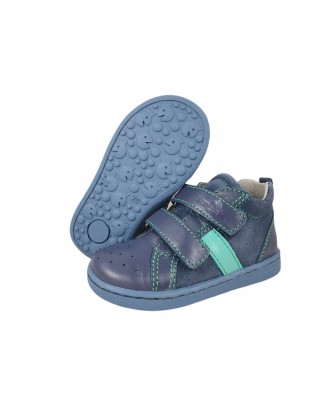 8-13-1429 JEANS ZIELONY trzewiki skórzane na rzepy REN BUT : WKŁADKI SKÓRZANE  SUPINUJĄCE : trzewiki profilaktyczne dziecięce ro