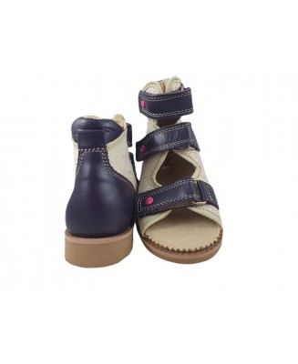 8-B-23gr BAJBUT FIOLET CIEMNY  : WKŁADKI SKÓRZANE ORTO SUPINUJĄCE : lniane buty sandałki kapcie ortopedyczne-profilaktyczne  prz