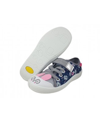 1-251X169 TIM GRANAT SREBRO brokat KRÓLIKI  :: półtrampki na rzep kapcie dziewczęce buciki obuwie dziecięce buty Befado 25-30